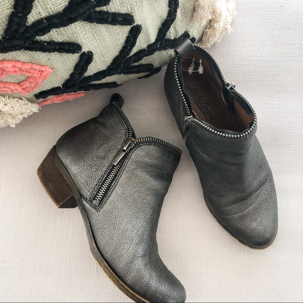 Lucky Brand bartalino booties pewter boot